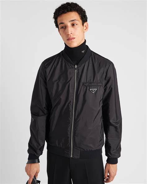 prada re-nylon bomber jacket|prada nappa bomber jacket.